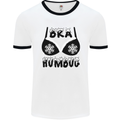 Bra Humbug Snowflake Funny Christmas Mens White Ringer T-Shirt White/Black