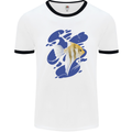 An Angel Fish in the Ocean Mens White Ringer T-Shirt White/Black