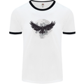 Raven Moon Vikings Mens Ringer T-Shirt White/Black