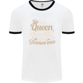 60th Birthday Queen Sixty Years Old 60 Mens White Ringer T-Shirt White/Black