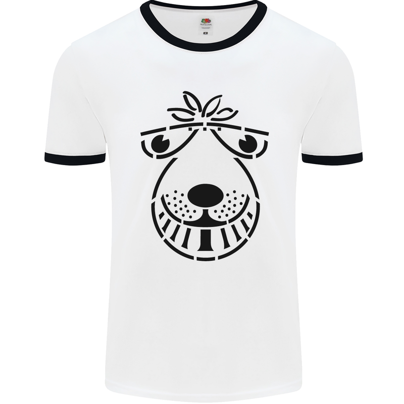 Spacehopper Retro Bouncy Toy Space Hopper Mens White Ringer T-Shirt White/Black