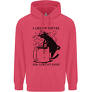 Black Cat Halloween Funny Coffee Childrens Kids Hoodie Heliconia