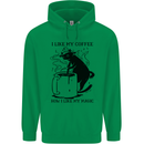 Black Cat Halloween Funny Coffee Childrens Kids Hoodie Irish Green