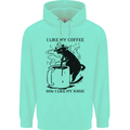Black Cat Halloween Funny Coffee Childrens Kids Hoodie Peppermint