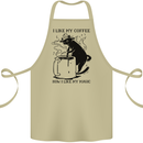 Black Cat Halloween Funny Coffee Cotton Apron 100% Organic Khaki
