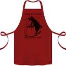 Black Cat Halloween Funny Coffee Cotton Apron 100% Organic Maroon