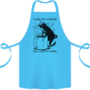 Black Cat Halloween Funny Coffee Cotton Apron 100% Organic Turquoise