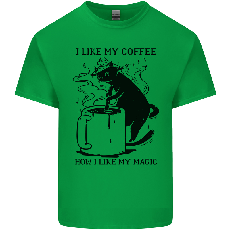 Black Cat Halloween Funny Coffee Kids T-Shirt Childrens Irish Green