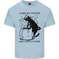 Black Cat Halloween Funny Coffee Kids T-Shirt Childrens Light Blue