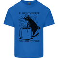 Black Cat Halloween Funny Coffee Kids T-Shirt Childrens Royal Blue