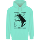 Black Cat Halloween Funny Coffee Mens 80% Cotton Hoodie Peppermint