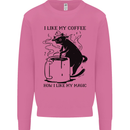 Black Cat Halloween Funny Coffee Mens Sweatshirt Jumper Azalea