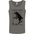 Black Cat Halloween Funny Coffee Mens Vest Tank Top Charcoal