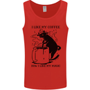 Black Cat Halloween Funny Coffee Mens Vest Tank Top Red