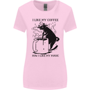 Black Cat Halloween Funny Coffee Womens Wider Cut T-Shirt Light Pink