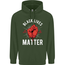 Black Lives Matter Childrens Kids Hoodie Forest Green