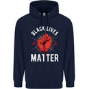 Black Lives Matter Childrens Kids Hoodie Navy Blue