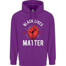 Black Lives Matter Childrens Kids Hoodie Purple