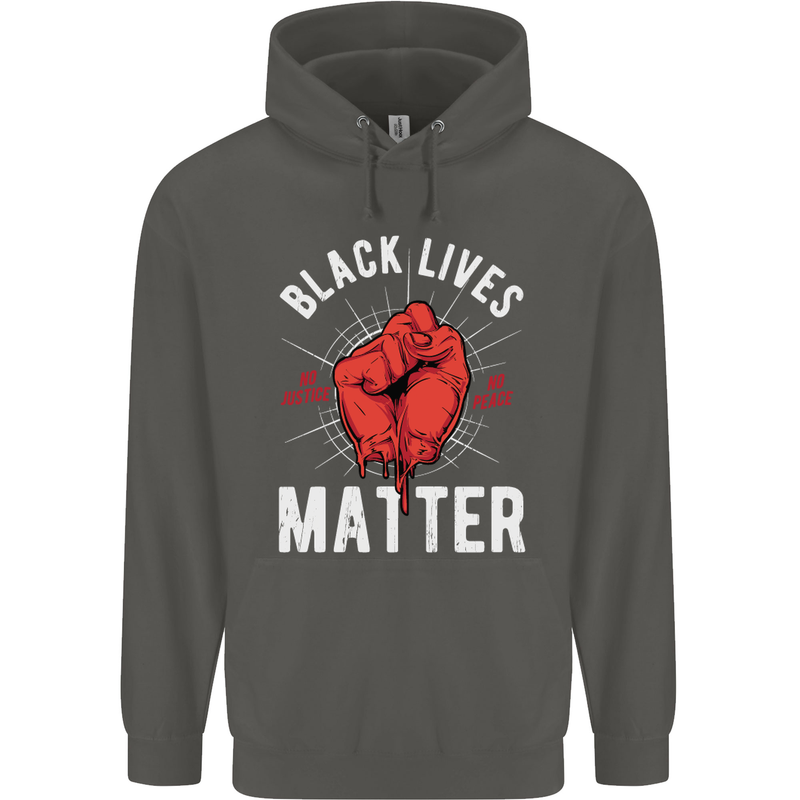 Black Lives Matter Childrens Kids Hoodie Storm Grey