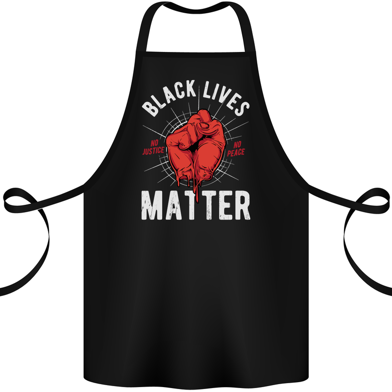 Black Lives Matter Cotton Apron 100% Organic Black