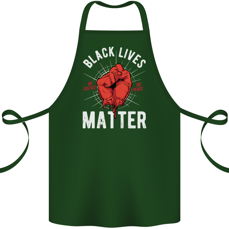 Black Lives Matter Cotton Apron 100% Organic Forest Green