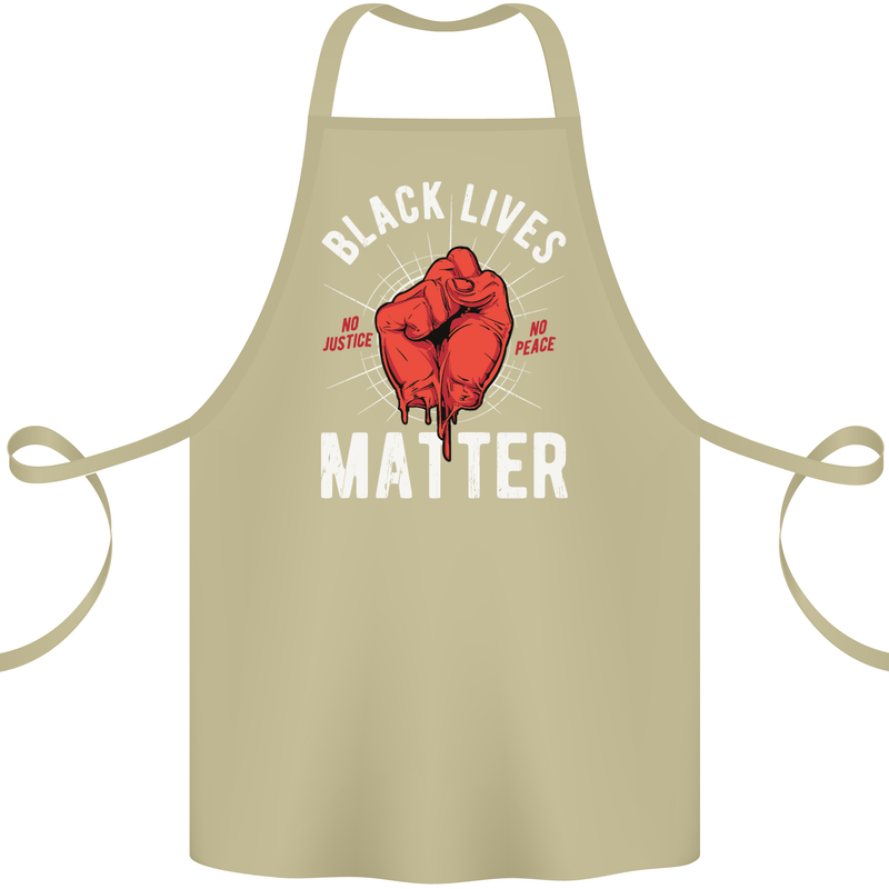Black Lives Matter Cotton Apron 100% Organic Khaki