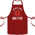 Black Lives Matter Cotton Apron 100% Organic Maroon