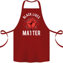Black Lives Matter Cotton Apron 100% Organic Maroon