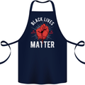 Black Lives Matter Cotton Apron 100% Organic Navy Blue