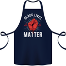 Black Lives Matter Cotton Apron 100% Organic Navy Blue