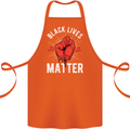 Black Lives Matter Cotton Apron 100% Organic Orange