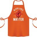Black Lives Matter Cotton Apron 100% Organic Orange