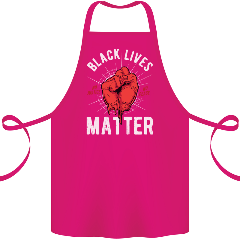 Black Lives Matter Cotton Apron 100% Organic Pink