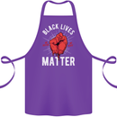 Black Lives Matter Cotton Apron 100% Organic Purple