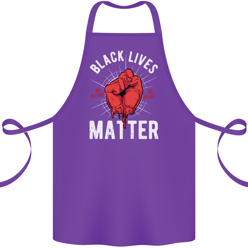 Black Lives Matter Cotton Apron 100% Organic Purple