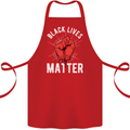 Black Lives Matter Cotton Apron 100% Organic Red