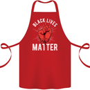 Black Lives Matter Cotton Apron 100% Organic Red