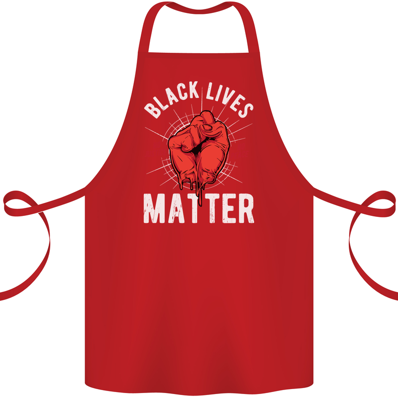 Black Lives Matter Cotton Apron 100% Organic Red