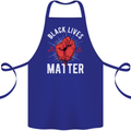 Black Lives Matter Cotton Apron 100% Organic Royal Blue