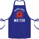 Black Lives Matter Cotton Apron 100% Organic Royal Blue