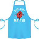Black Lives Matter Cotton Apron 100% Organic Turquoise