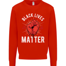 Black Lives Matter Kids Sweatshirt Jumper Bright Red