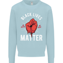 Black Lives Matter Kids Sweatshirt Jumper Light Blue