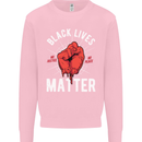 Black Lives Matter Kids Sweatshirt Jumper Light Pink