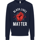 Black Lives Matter Kids Sweatshirt Jumper Navy Blue