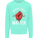 Black Lives Matter Kids Sweatshirt Jumper Peppermint