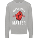 Black Lives Matter Kids Sweatshirt Jumper Sports Grey