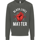 Black Lives Matter Kids Sweatshirt Jumper Storm Grey