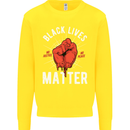Black Lives Matter Kids Sweatshirt Jumper Yellow