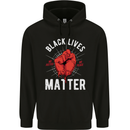 Black Lives Matter Mens 80% Cotton Hoodie Black
